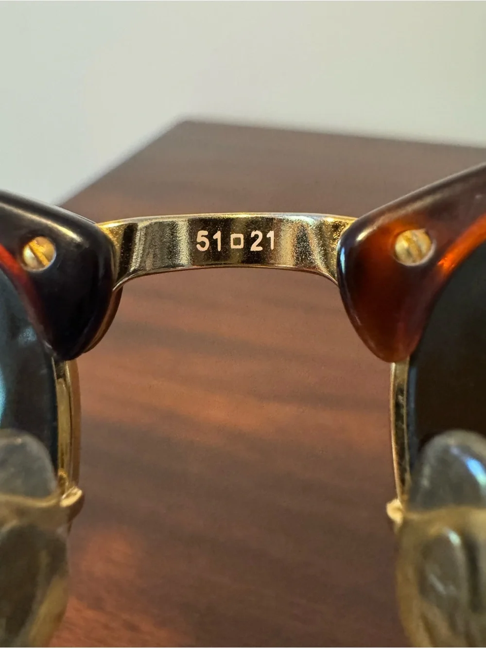Ray-Ban Clubmaster Sunglasses - Gold Tortoise w/ Dark Green/Black Lenses -Unisex